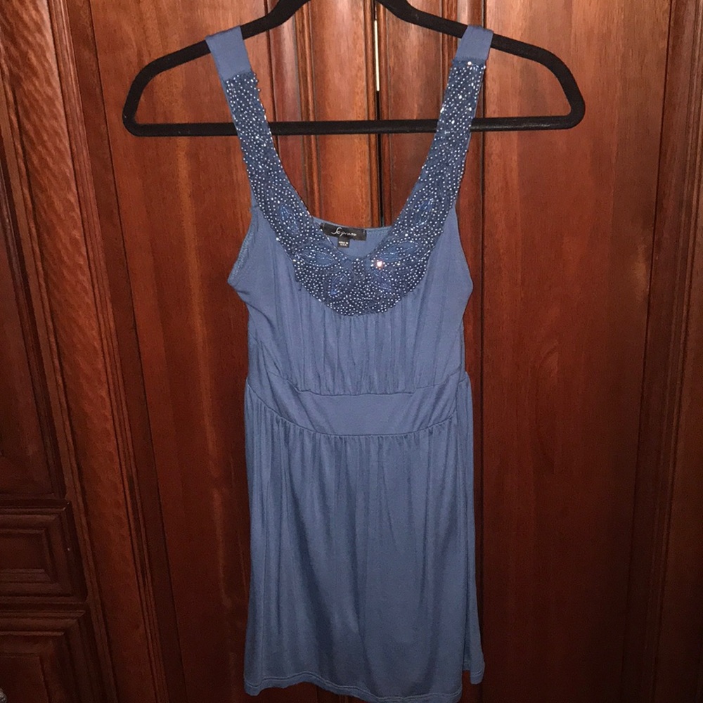 Fun blue tank top
